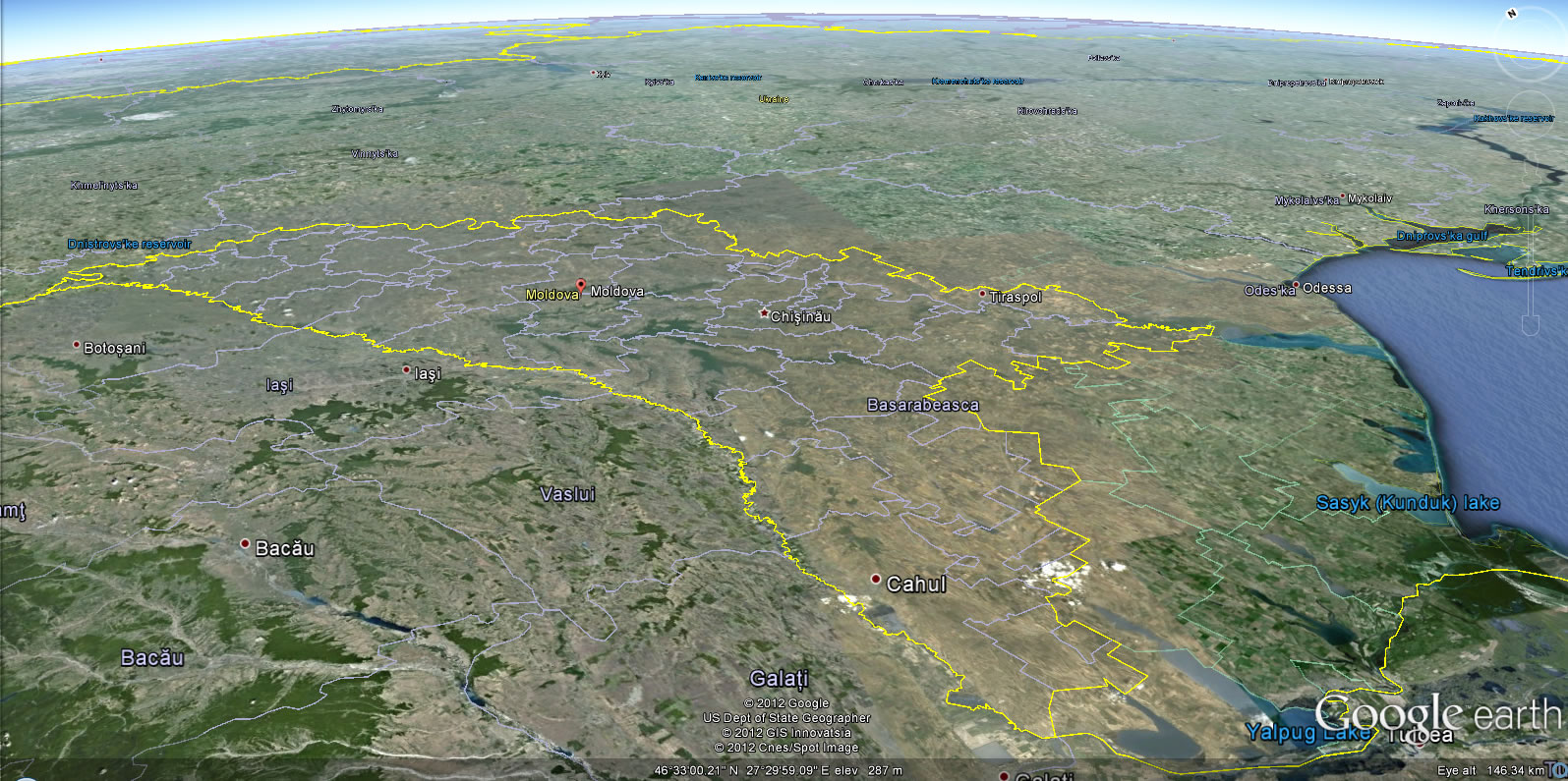 Moldova Earth Map